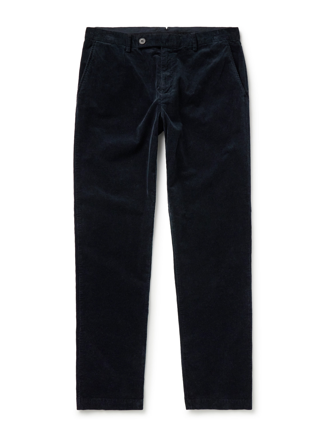 Sunspel Straight-leg Cotton-blend Corduroy Suit Trousers In Black