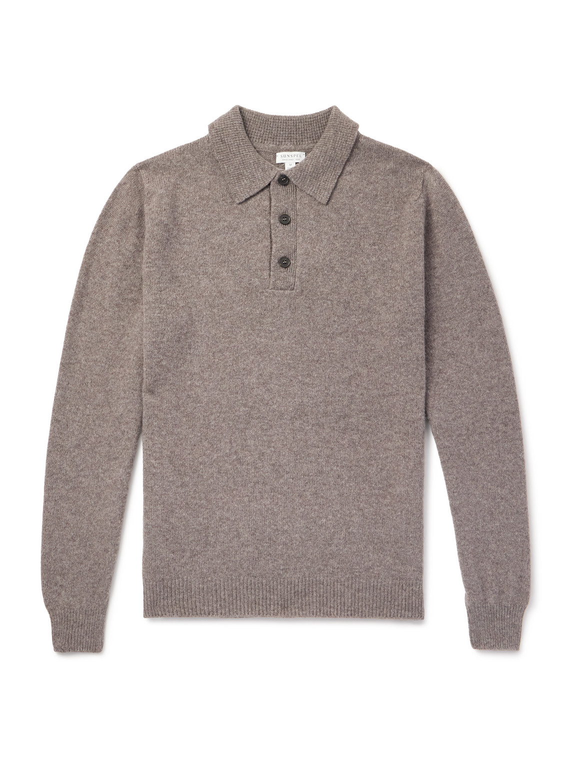Sunspel Wool Polo Shirt In Brown