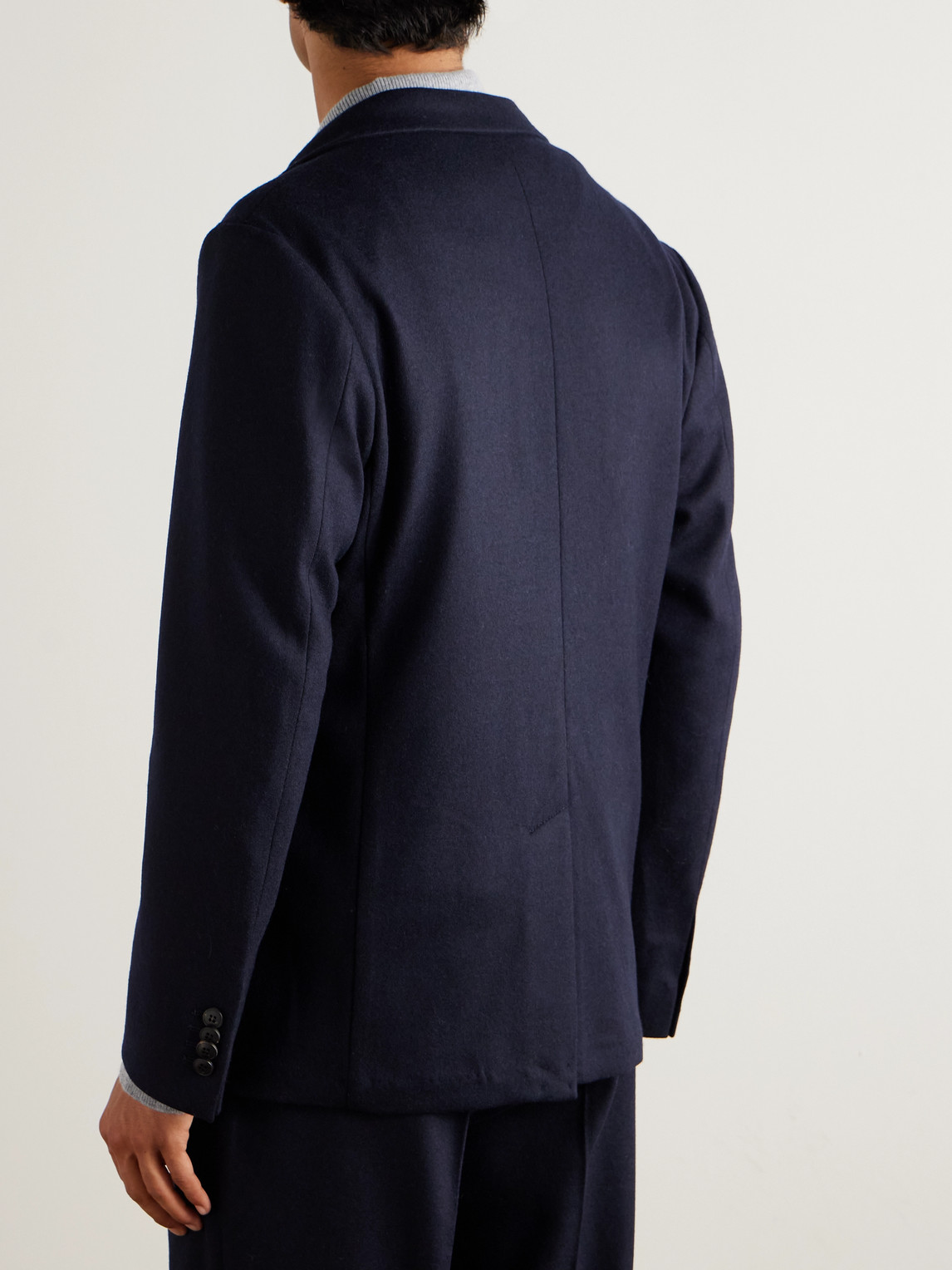 Sunspel Boiled-wool Blazer In Blue