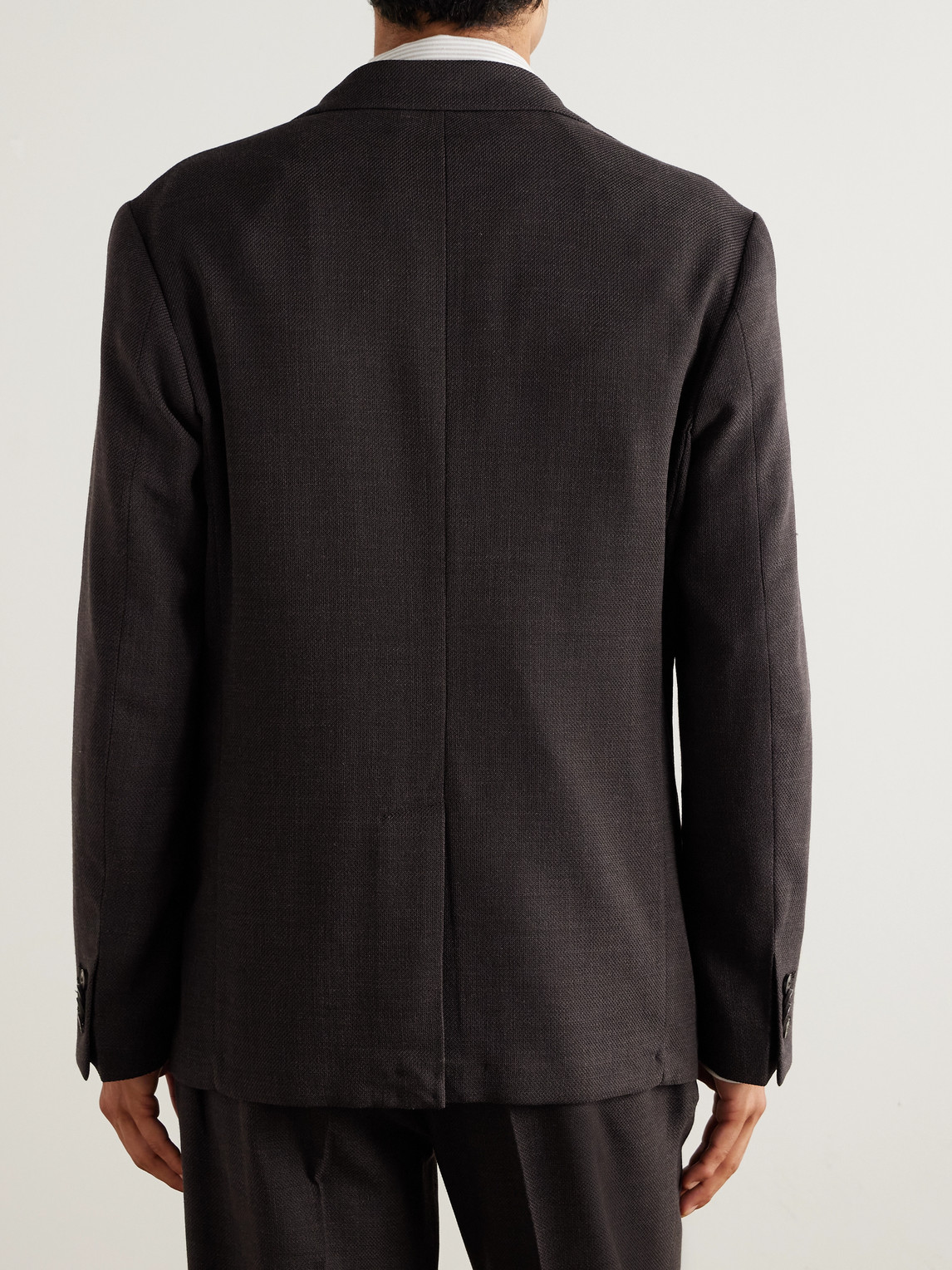 Sunspel Wool-blend Suit Jacket In Brown