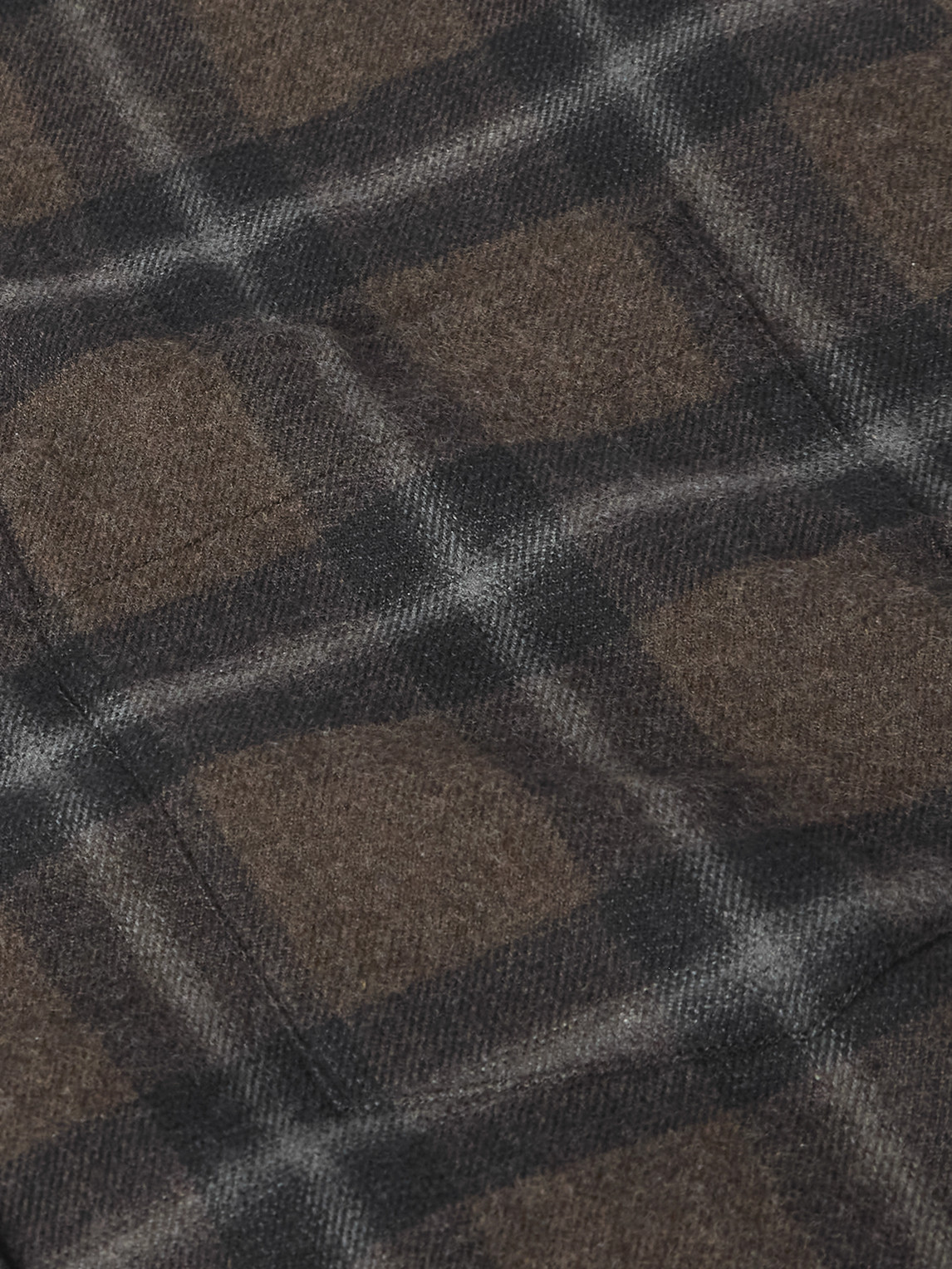Sunspel Button-down Collar Checked Brushed Cotton-flannel Shirt In Brown