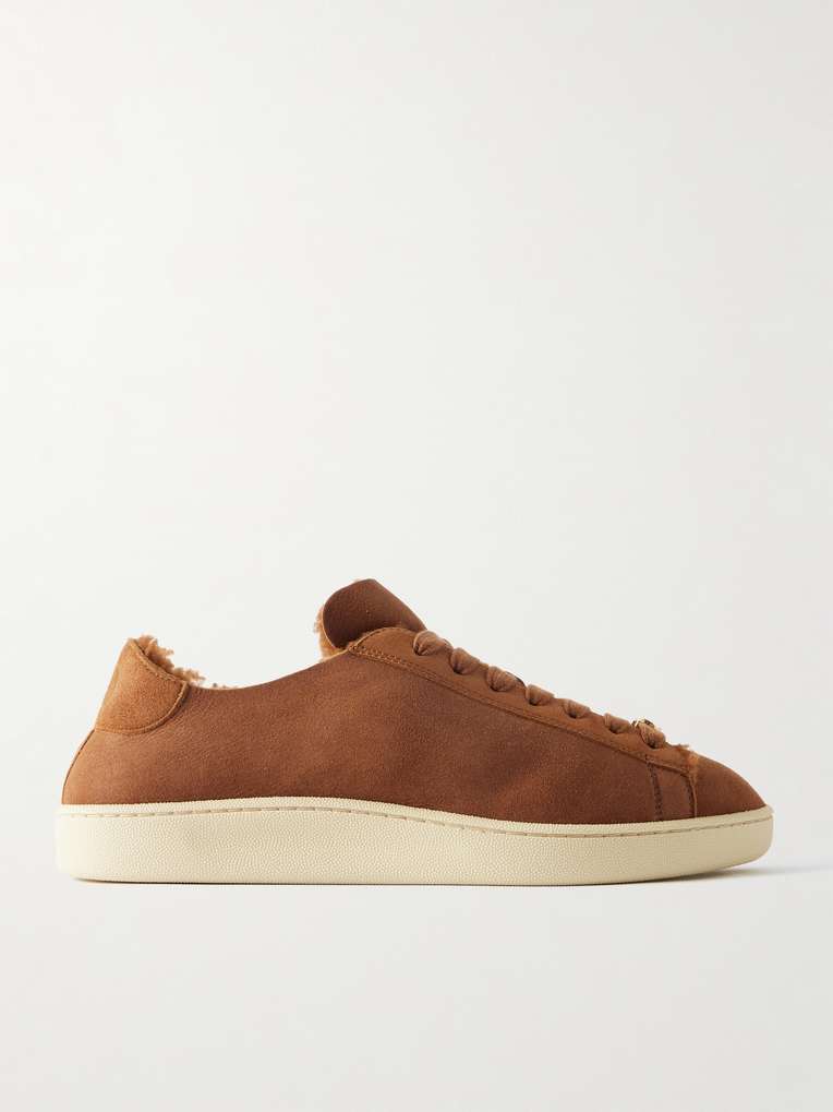 Valentino Garavani — Shearling-Lined Suede Sneakers