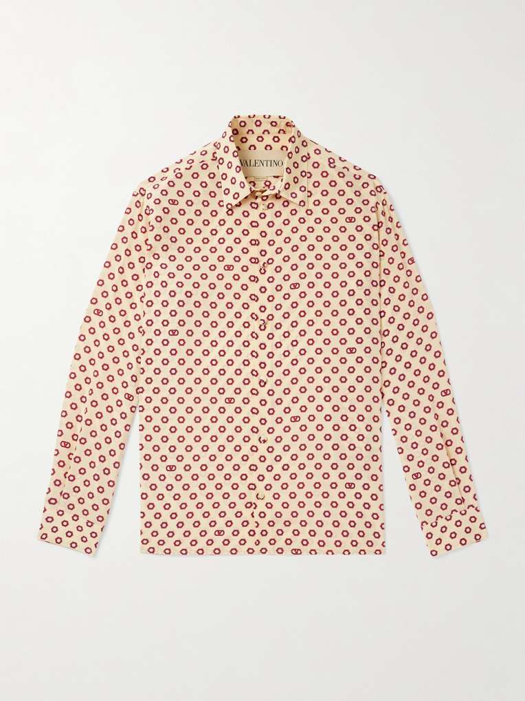 Valentino Garavani — Printed Silk Crepe de Chine Shirt