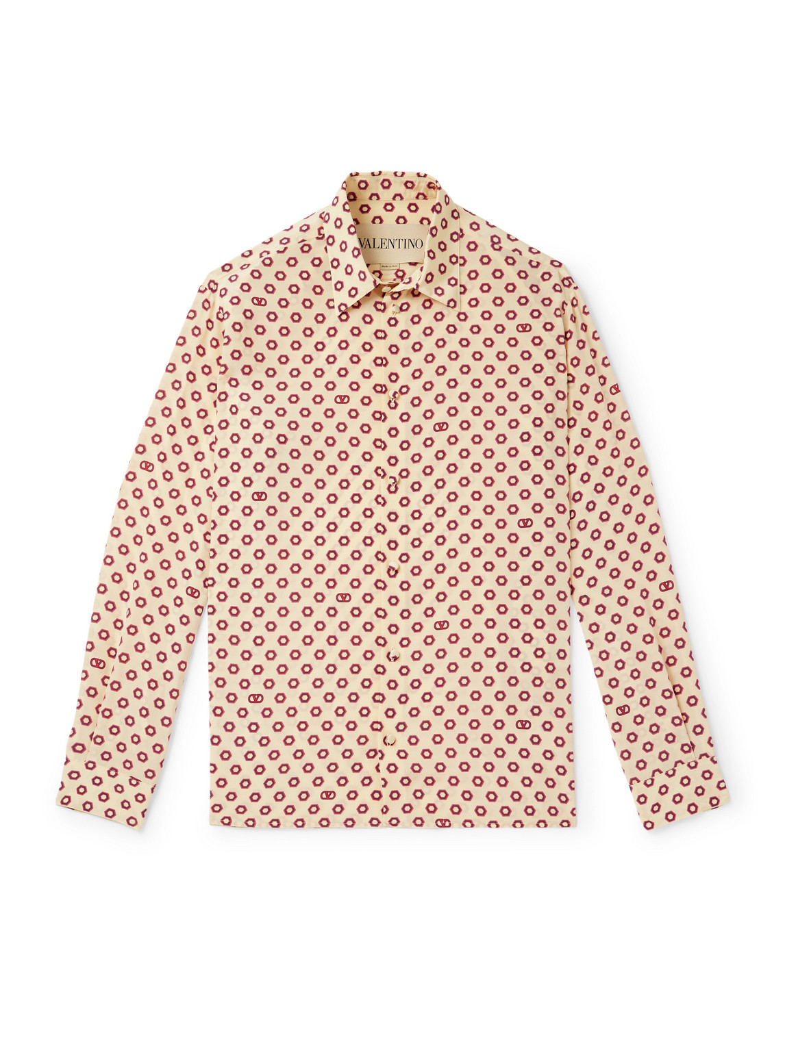 Valentino Printed Silk Crepe De Chine Shirt In Animal Print