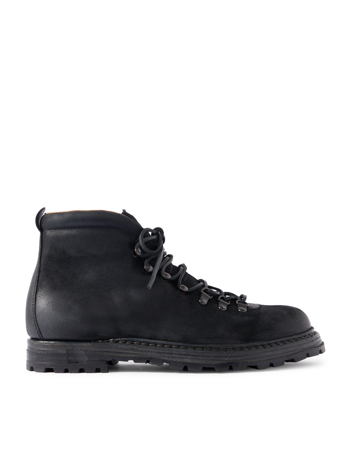 Officine Creative Artik 001 Suede Lace-up Boots In Black