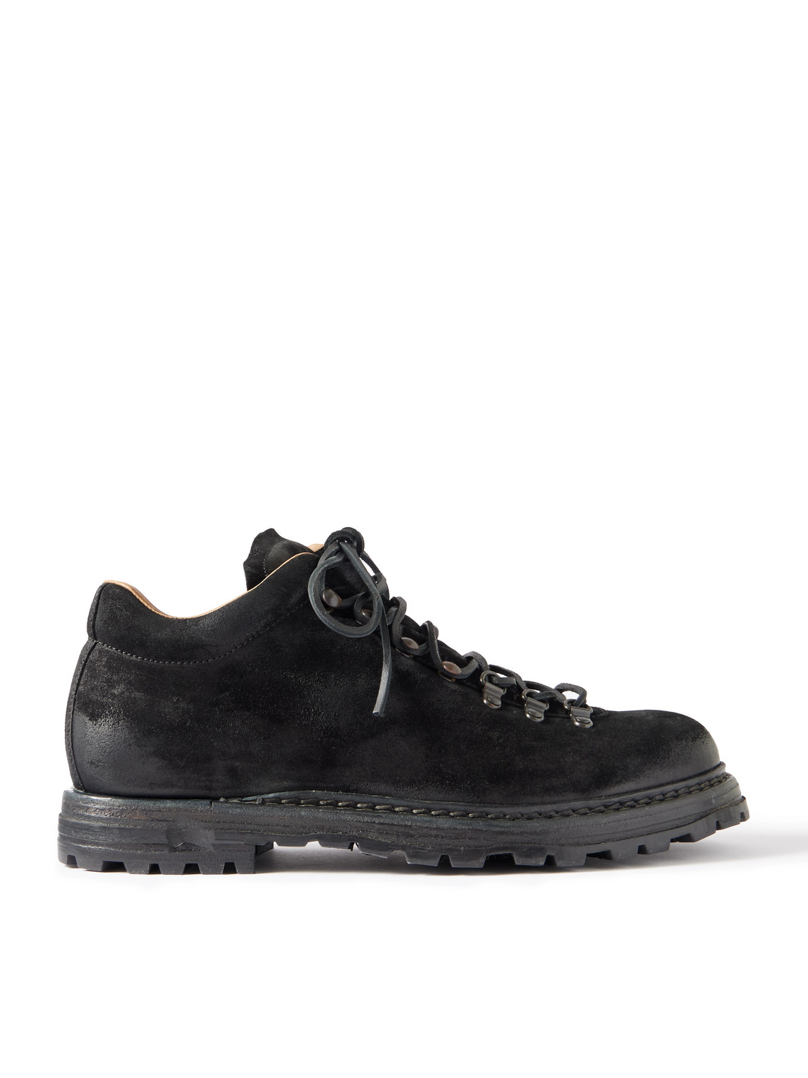 Officine Creative Artik 004 Suede Boots In Black