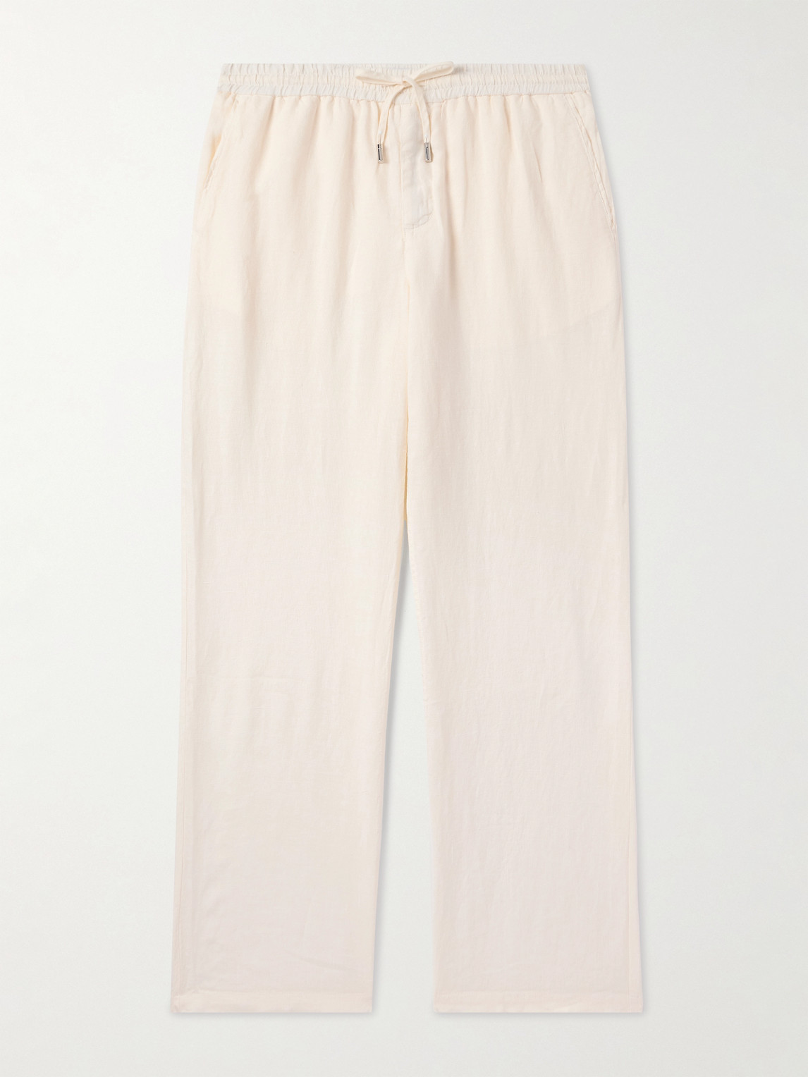 MR P. Edward Straight-Leg Garment-Dyed Linen Drawstring Trousers - Men