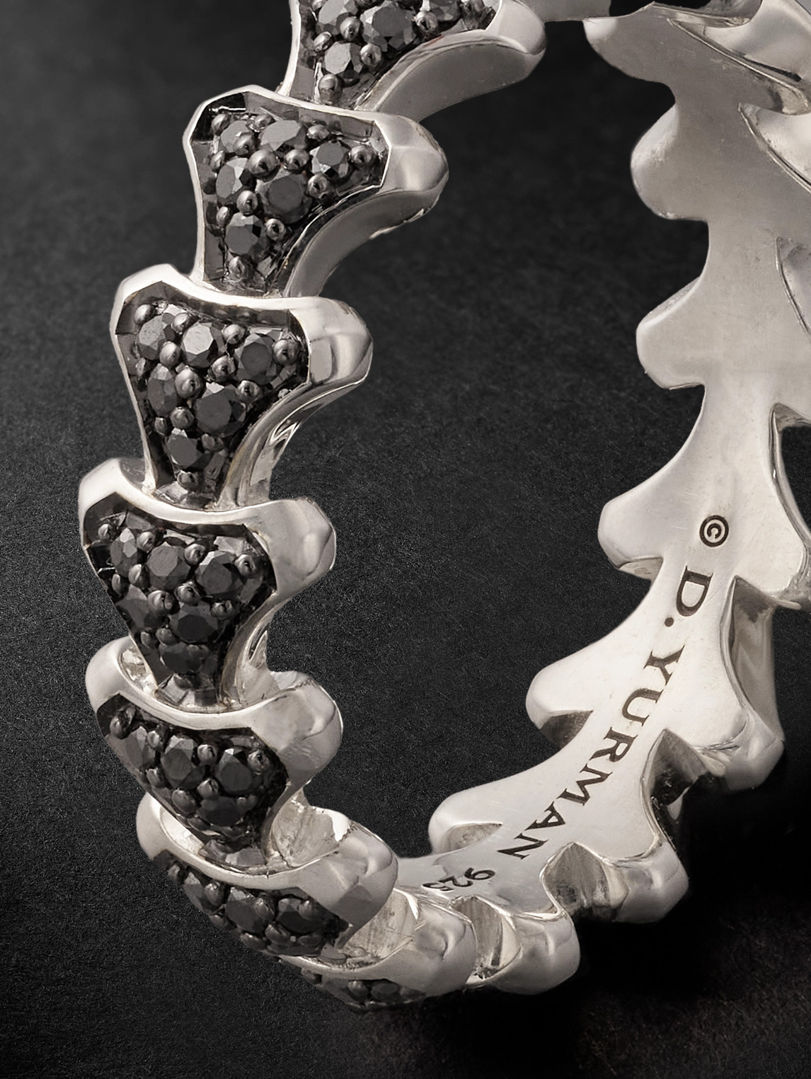 David Yurman Armory Sterling Silver Diamond Ring In Silver