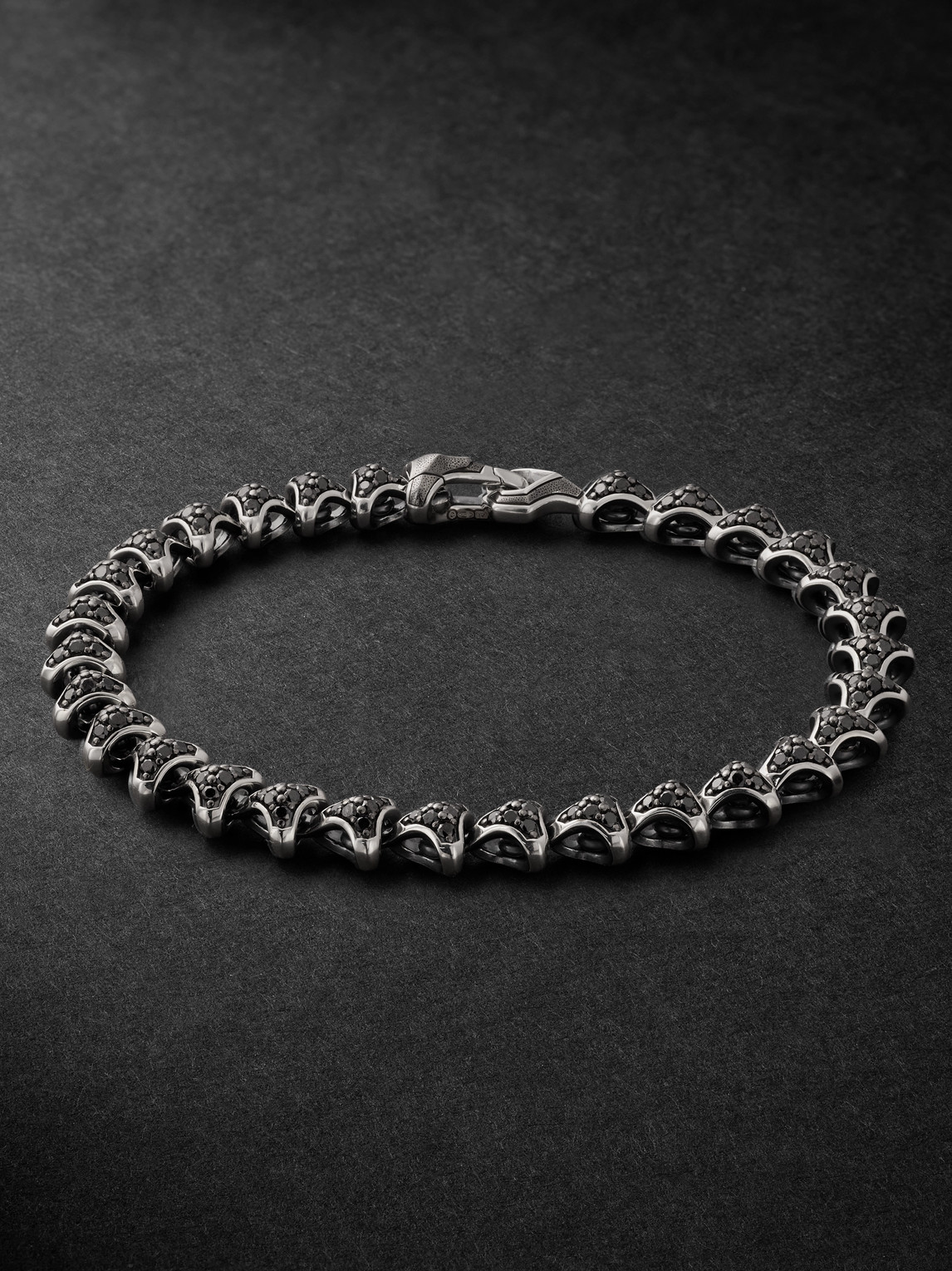 David Yurman Armory Sterling Silver Diamond Bracelet - Men