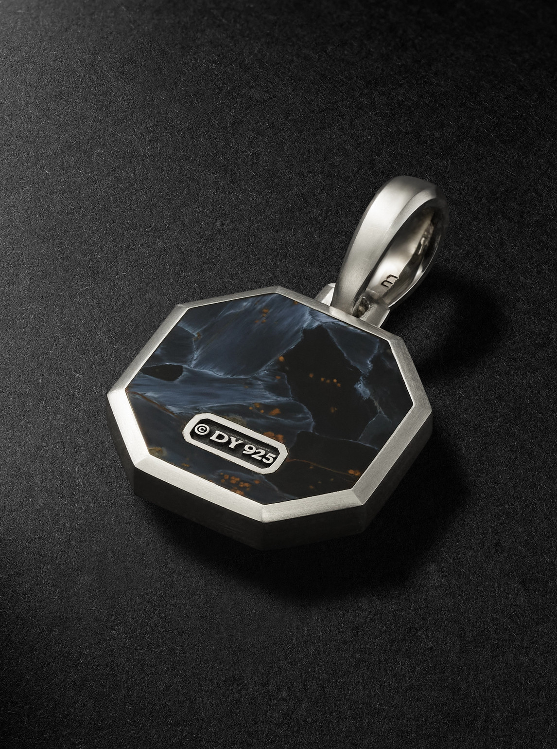  David Yurman - Sterling Silver Pietersite Pendant - Men - Silver 