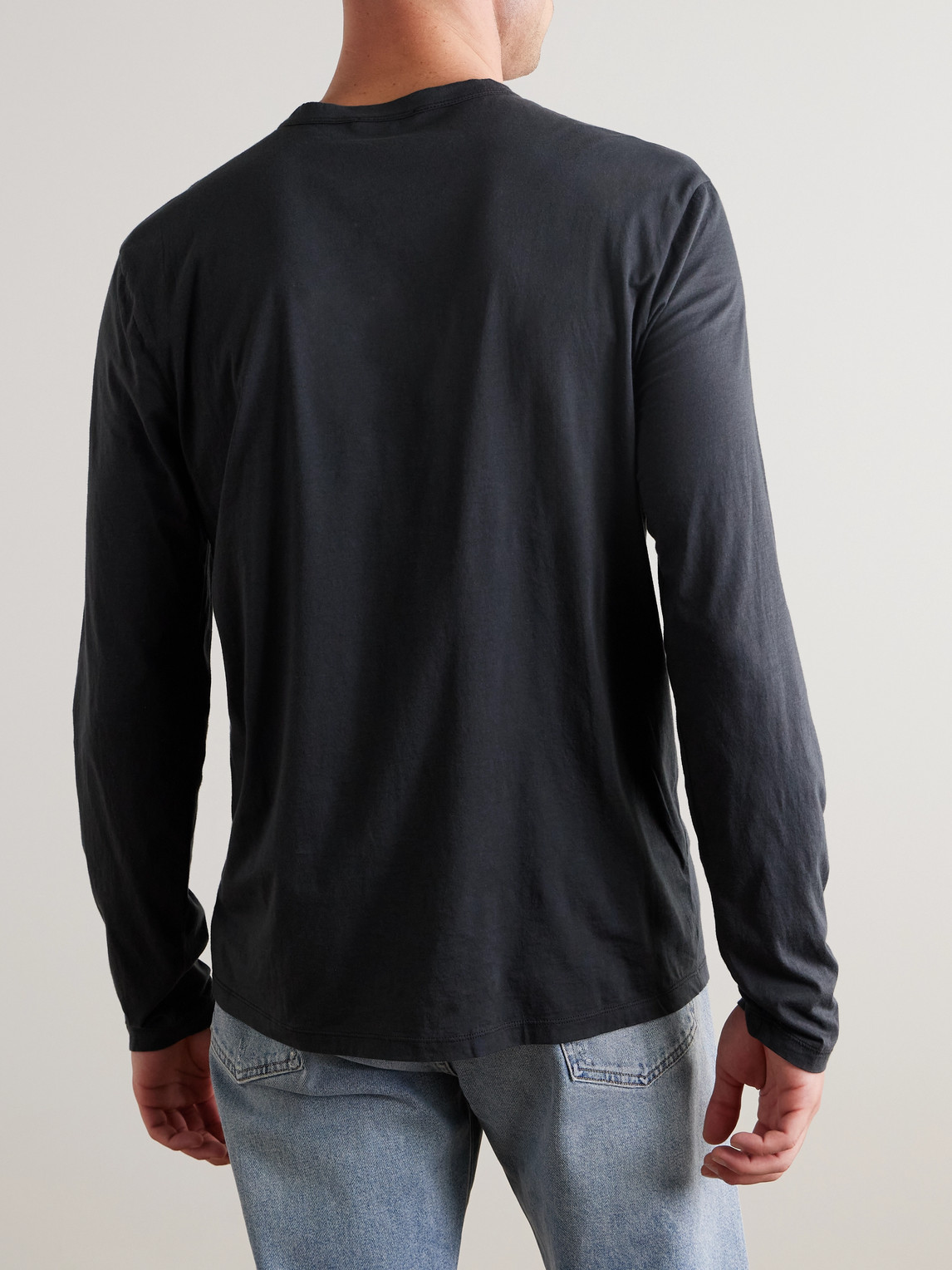 James Perse Lotus Slim-fit Cotton-jersey T-shirt In Blue