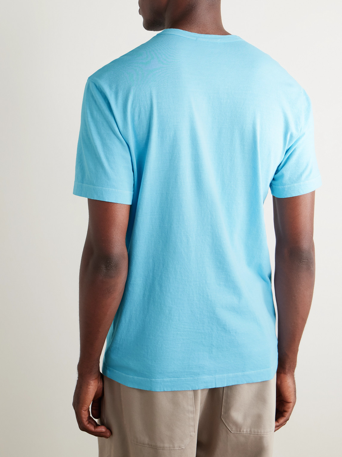 James Perse Combed Cotton-jersey T-shirt In Blue