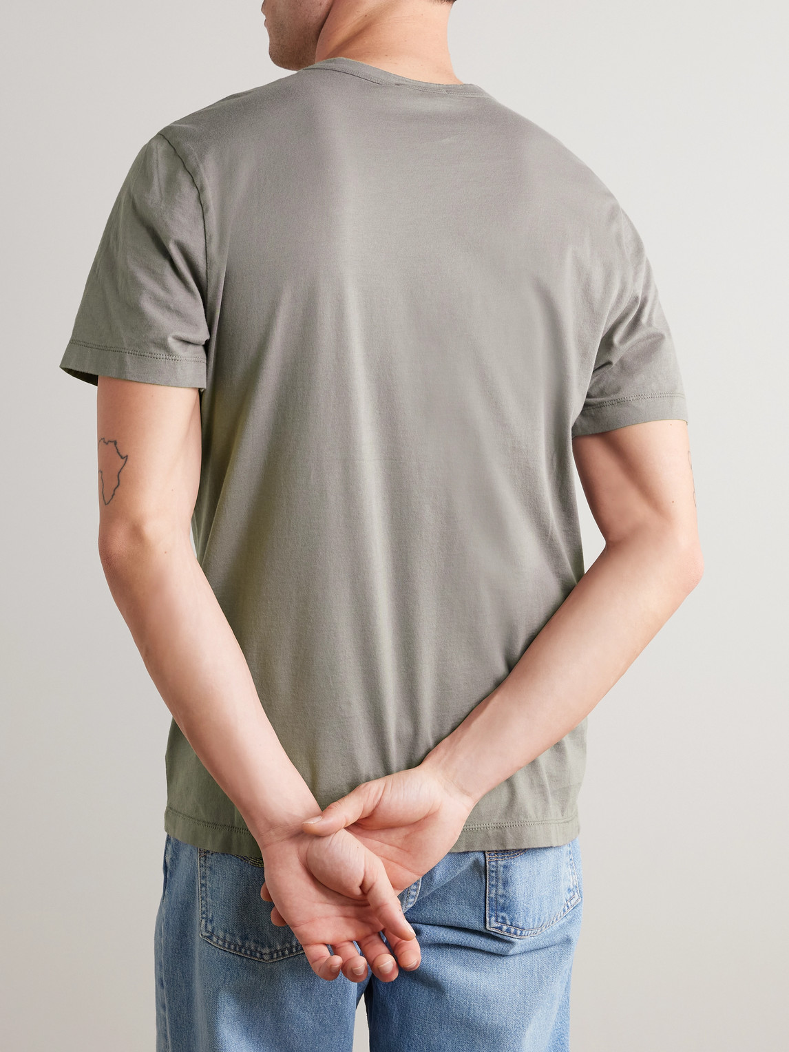 James Perse Lotus Cotton-jersey T-shirt In Gray