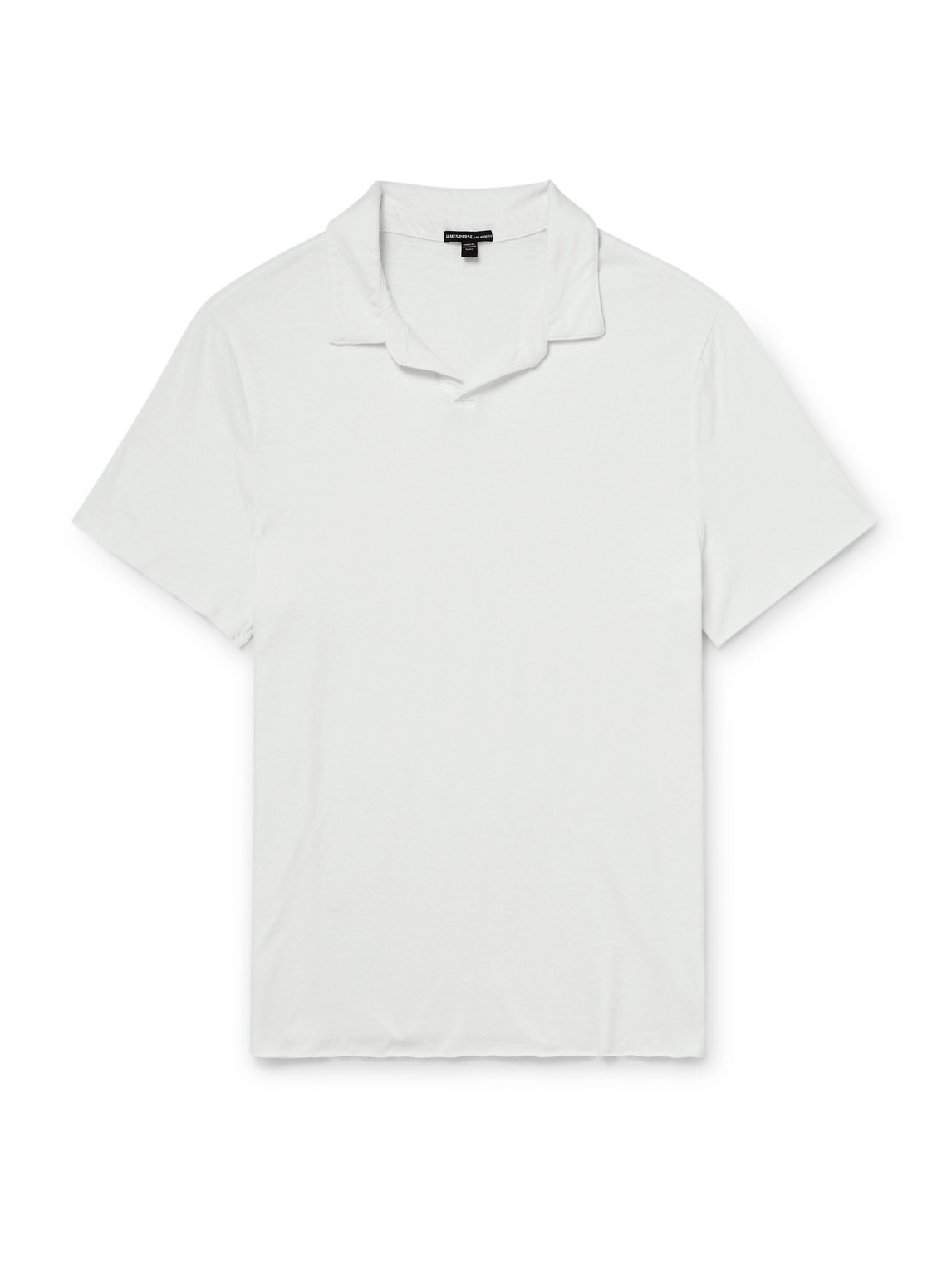 Open-Collar Slub Cotton-Jersey Polo Shirt