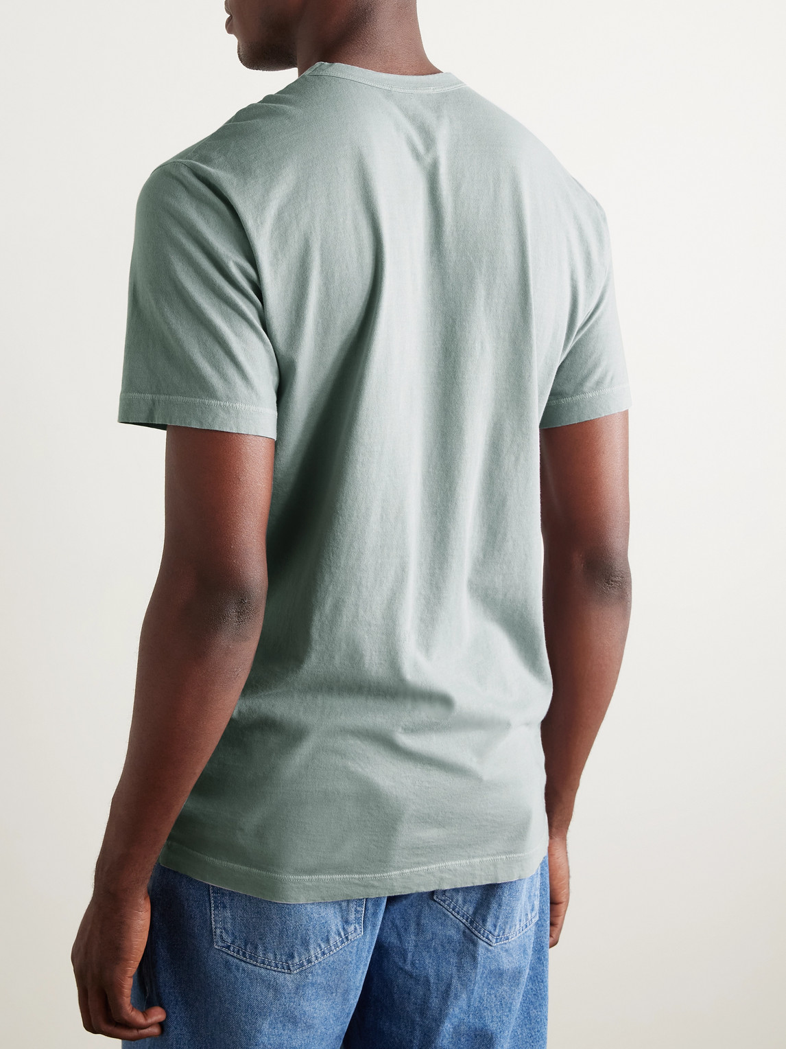 James Perse Combed Cotton-jersey T-shirt In Green