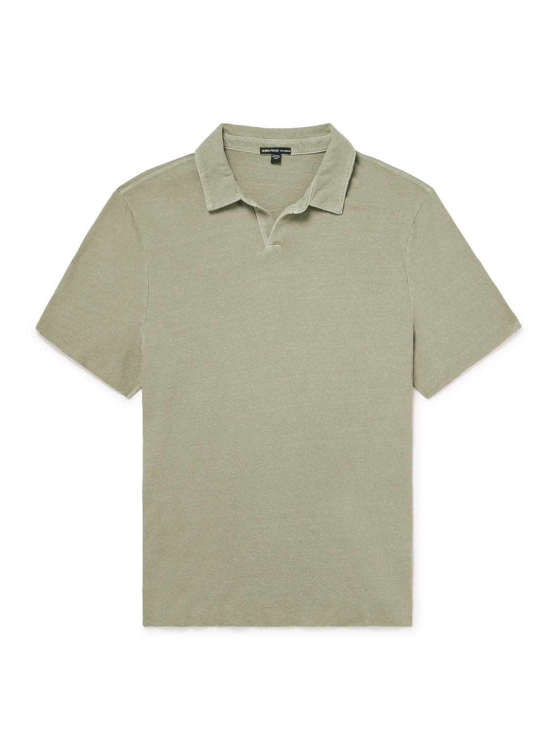 Open-Collar Slub Cotton-Jersey Polo Shirt