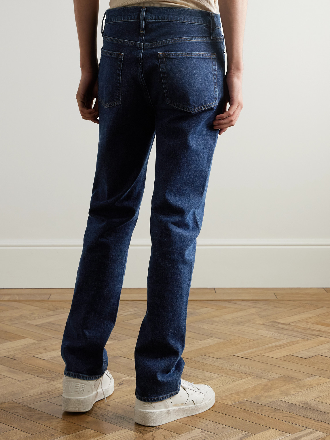 Frame Jetset Modern Straight Denim Jeans In Blue