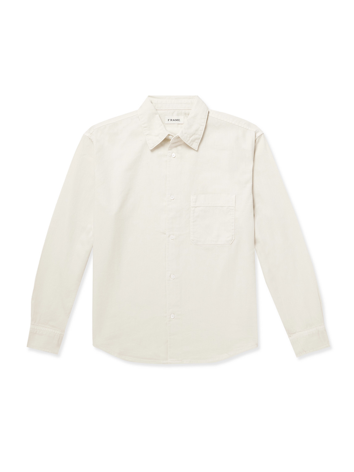 Frame Modern Cotton-twill Shirt In White