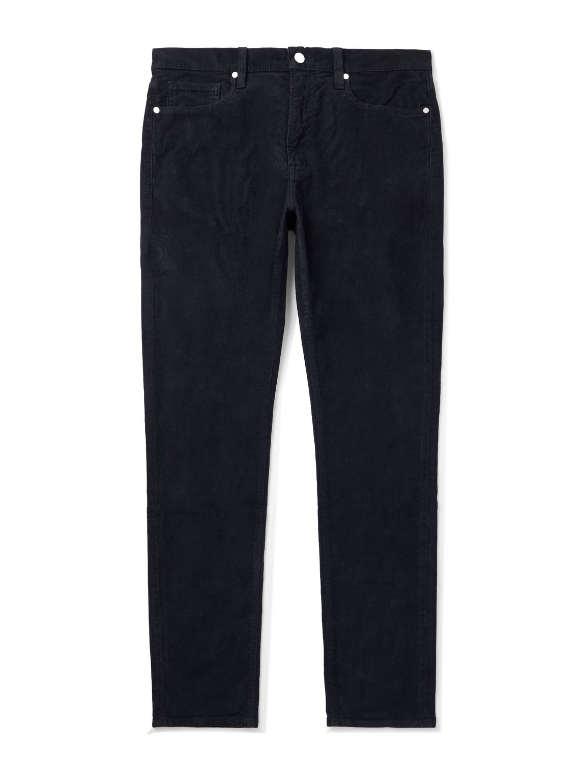Frame L'homme Slim-fit Cotton-blend Corduroy Trousers In Blue