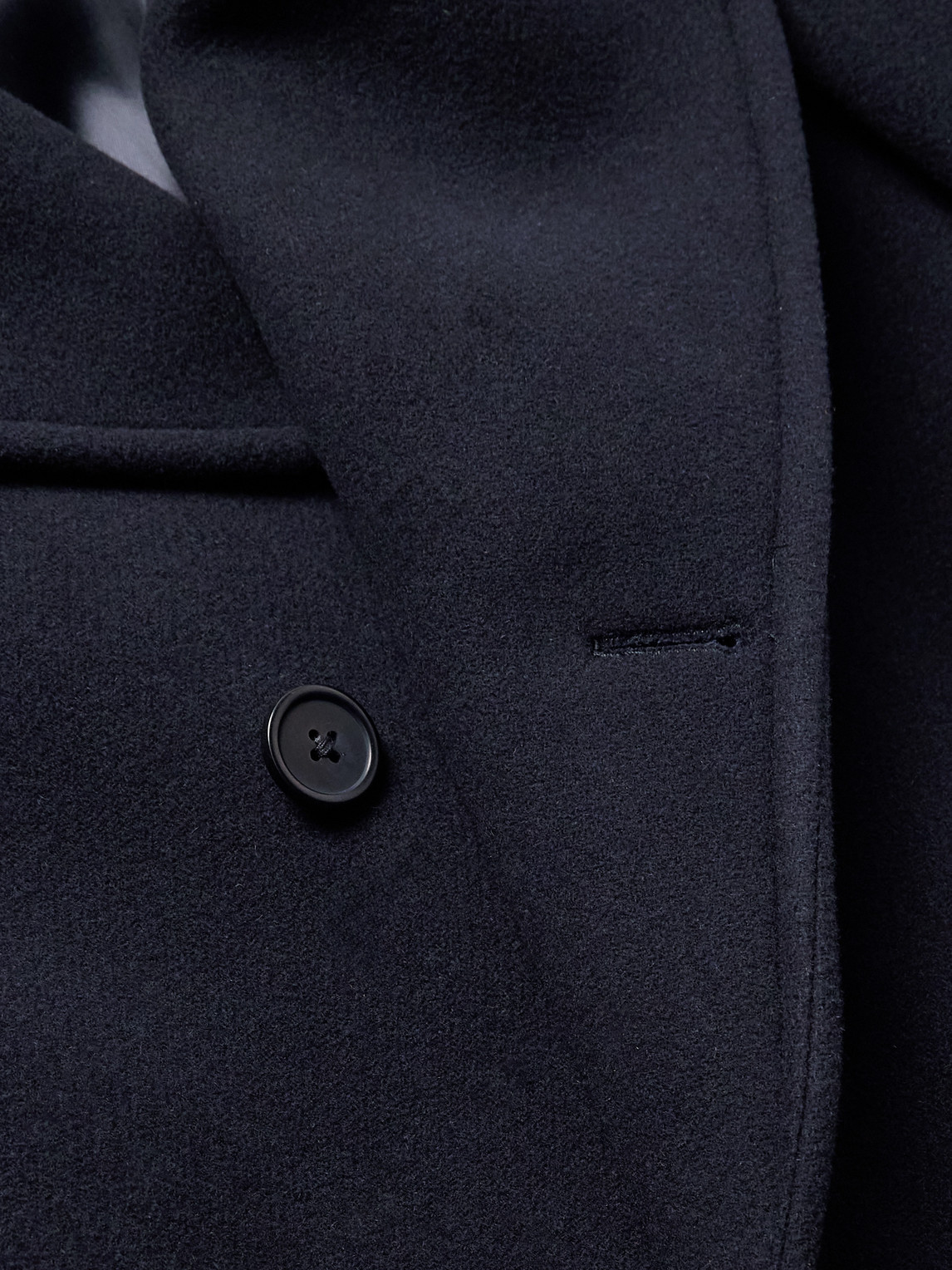 Officine Generale Pat Double-breasted Wool-blend Peacoat In Blue