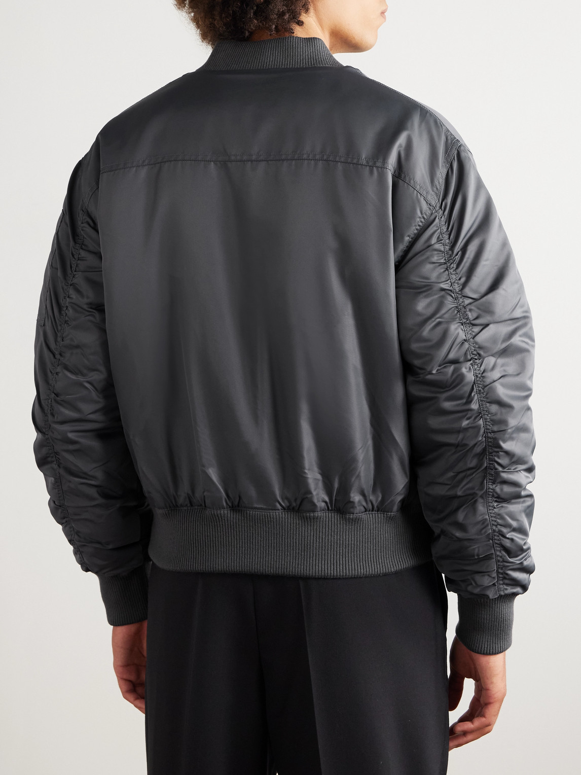 Officine Generale Javier Shell Bomber Jacket In Black
