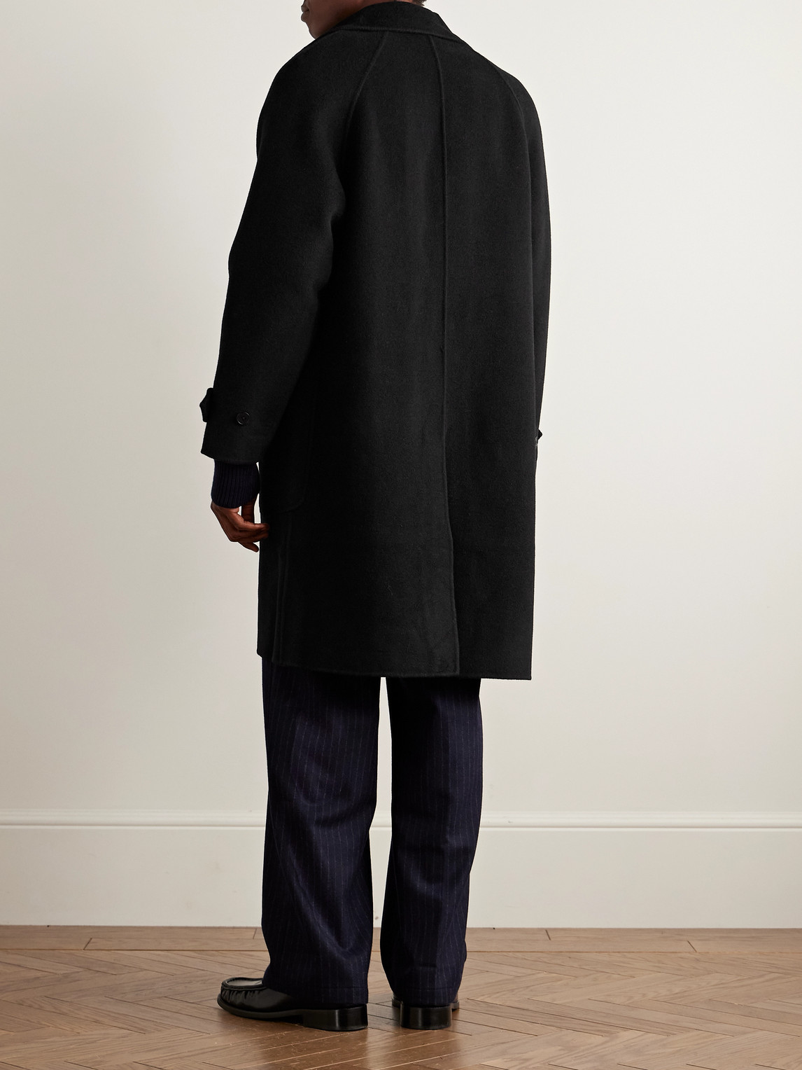 Officine Generale Bryce Wool-felt Coat In Black