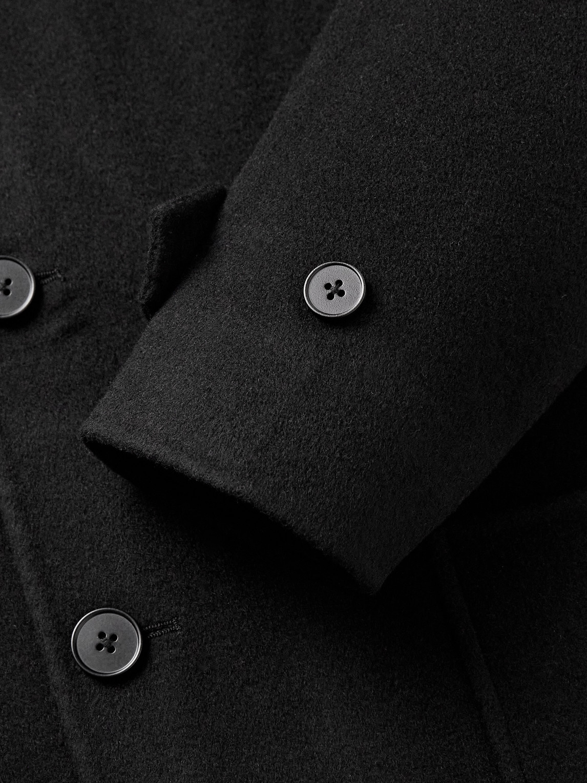 Officine Generale Bryce Wool-felt Coat In Black