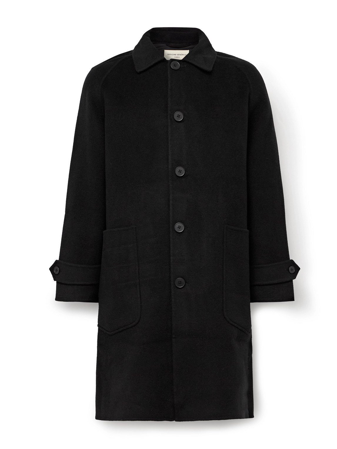 Officine Generale Bryce Wool-felt Coat In Black