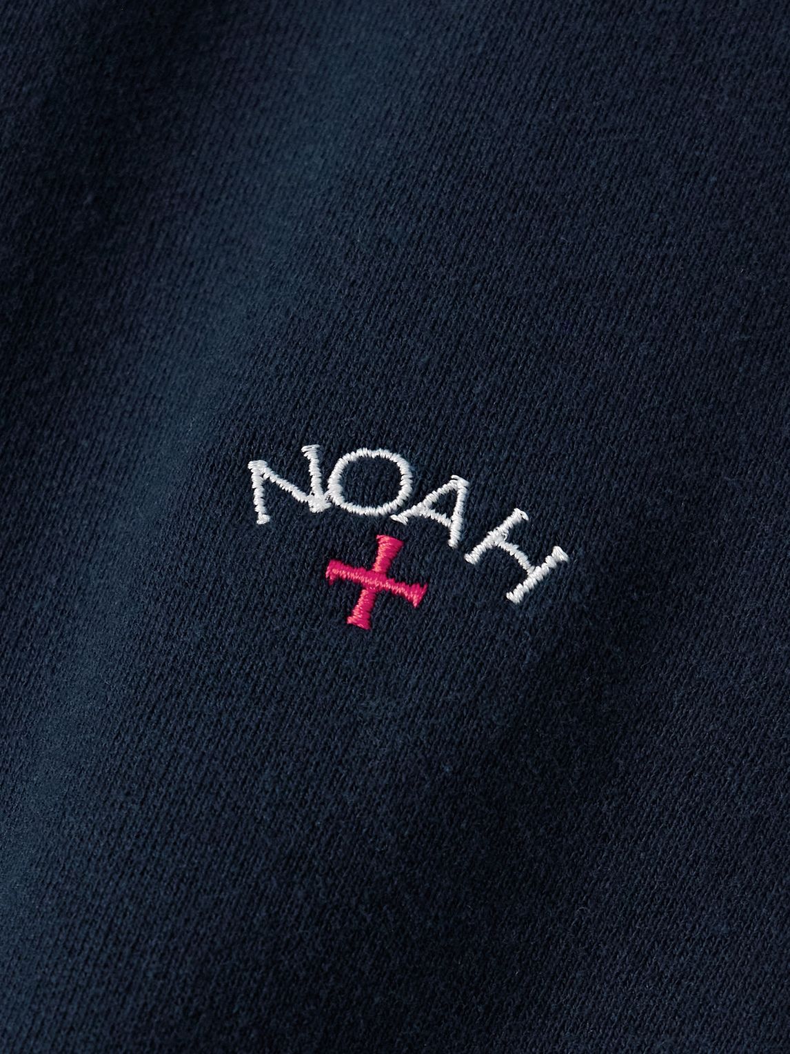 Noah 코어 테이퍼드 로고 자수 면 저지 스웨트팬츠