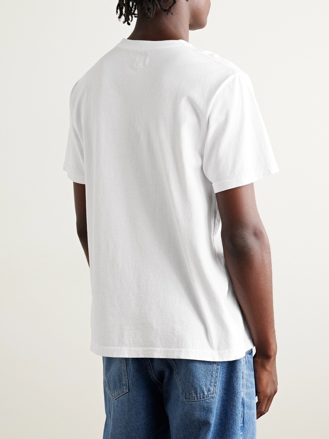 Noah Logo-print Recycled Cotton-jersey T-shirt In White