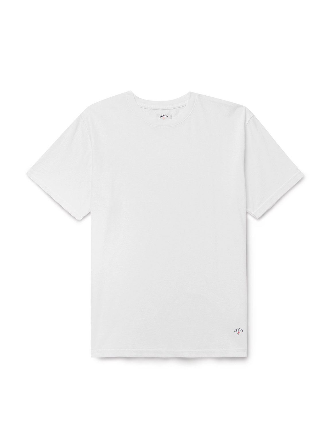 Noah Logo-print Recycled Cotton-jersey T-shirt In White