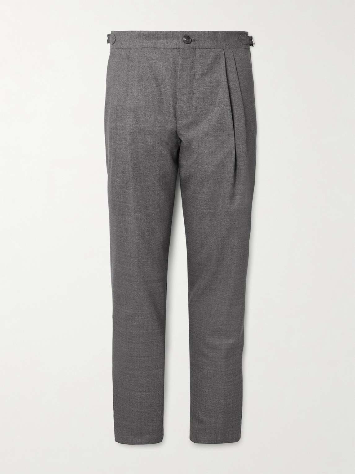 Steve Pleated Wool Tapered Trousers