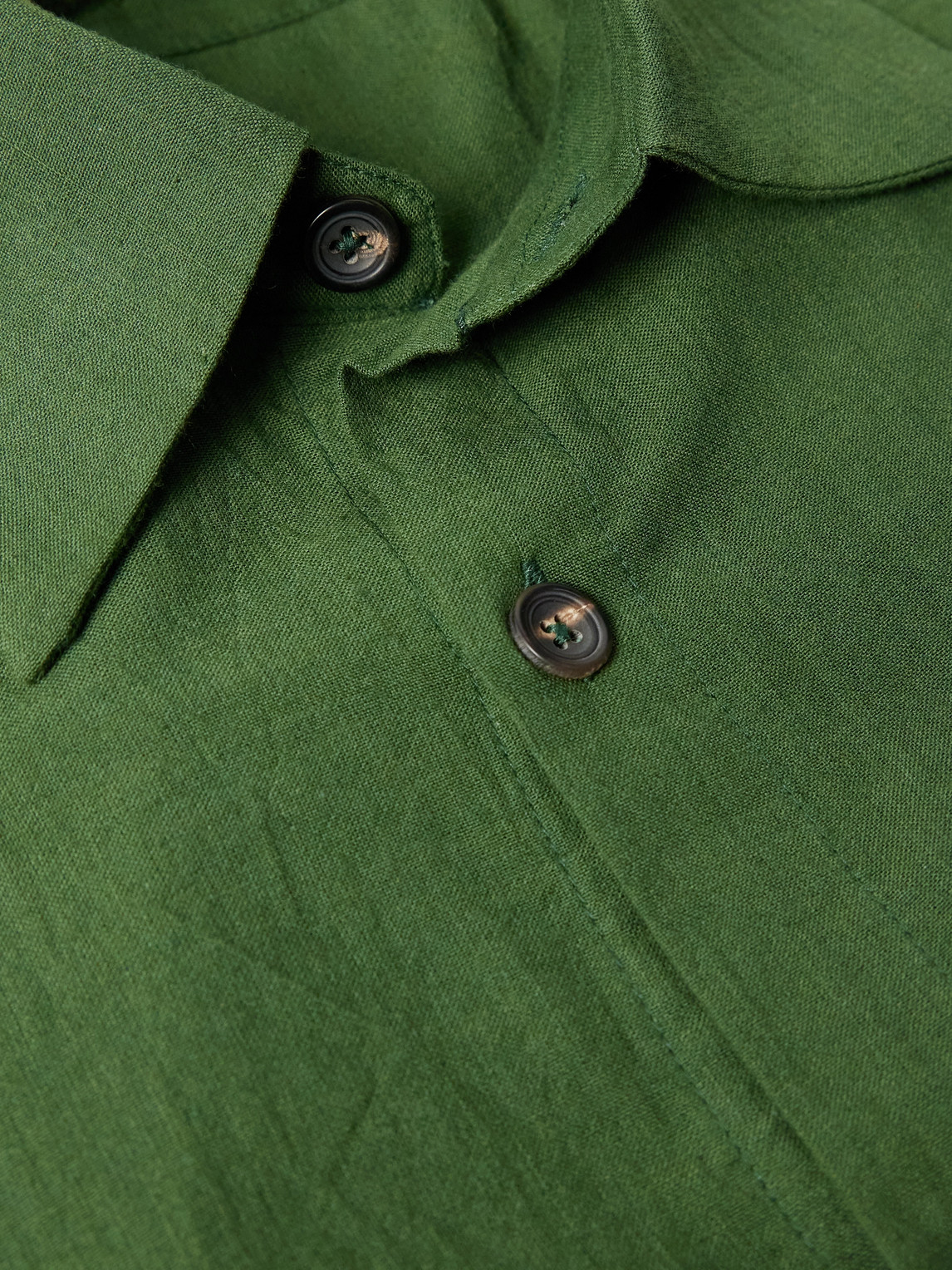 Kartik Research Rabari Embroidered Cotton Shirt In Green