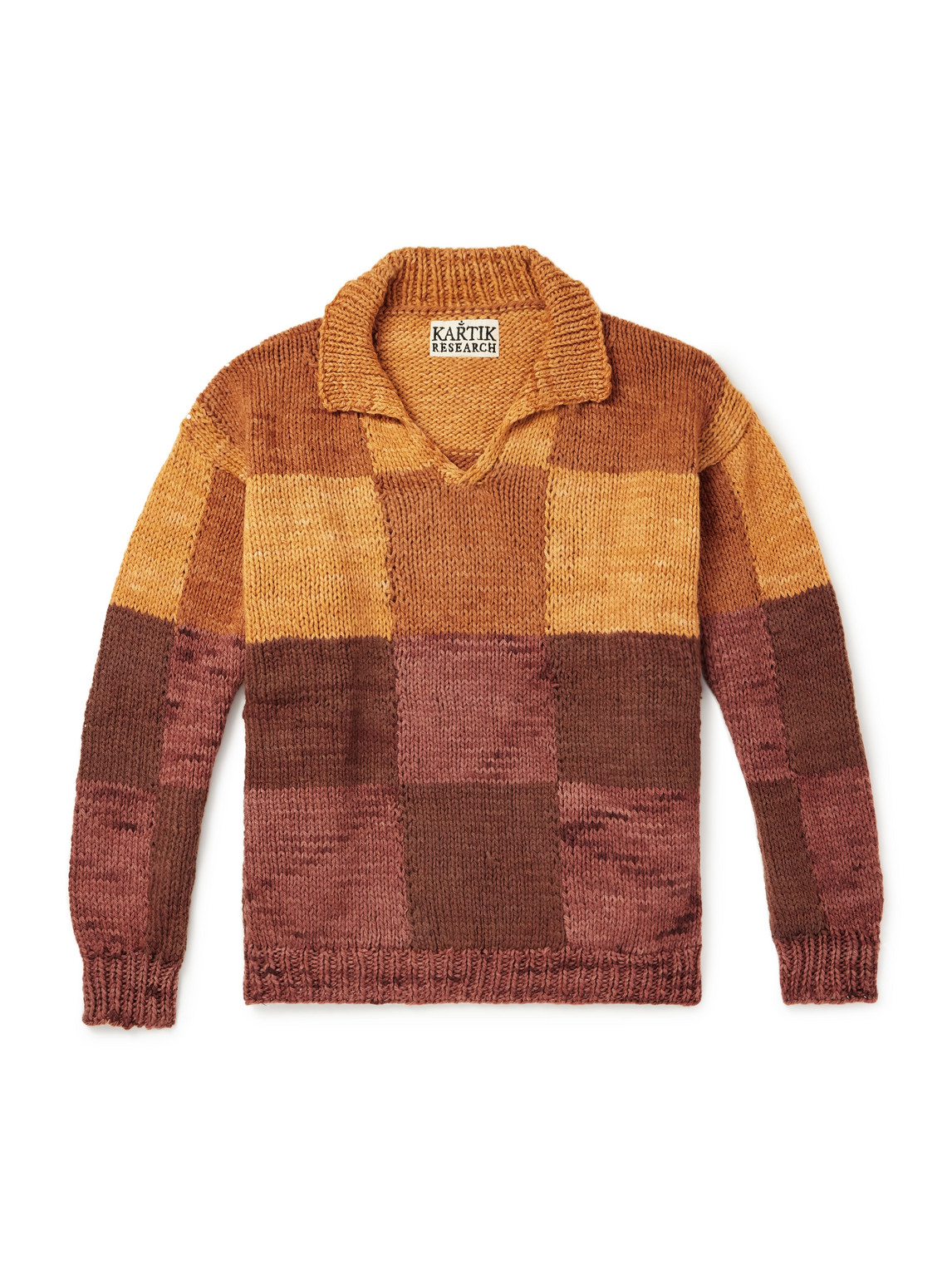 Kartik Research Jacquard-knit Wool Jumper In Orange