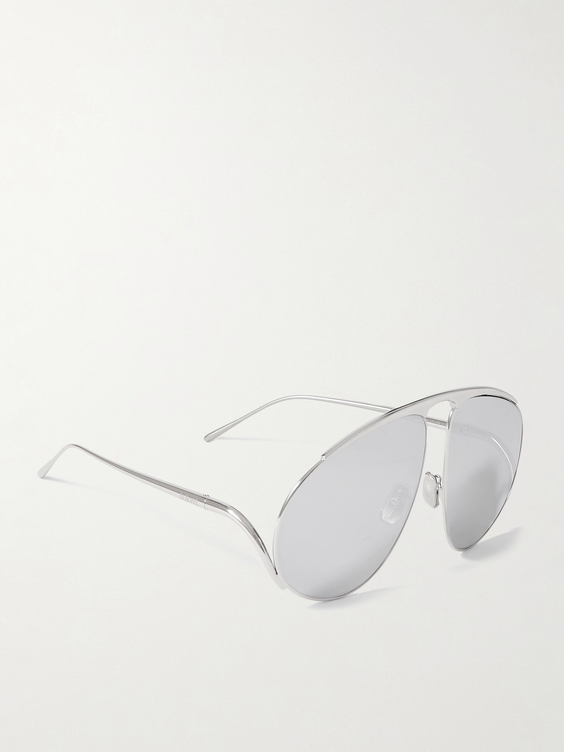 Loewe Aviator-style Silver-tone Sunglasses In Gray