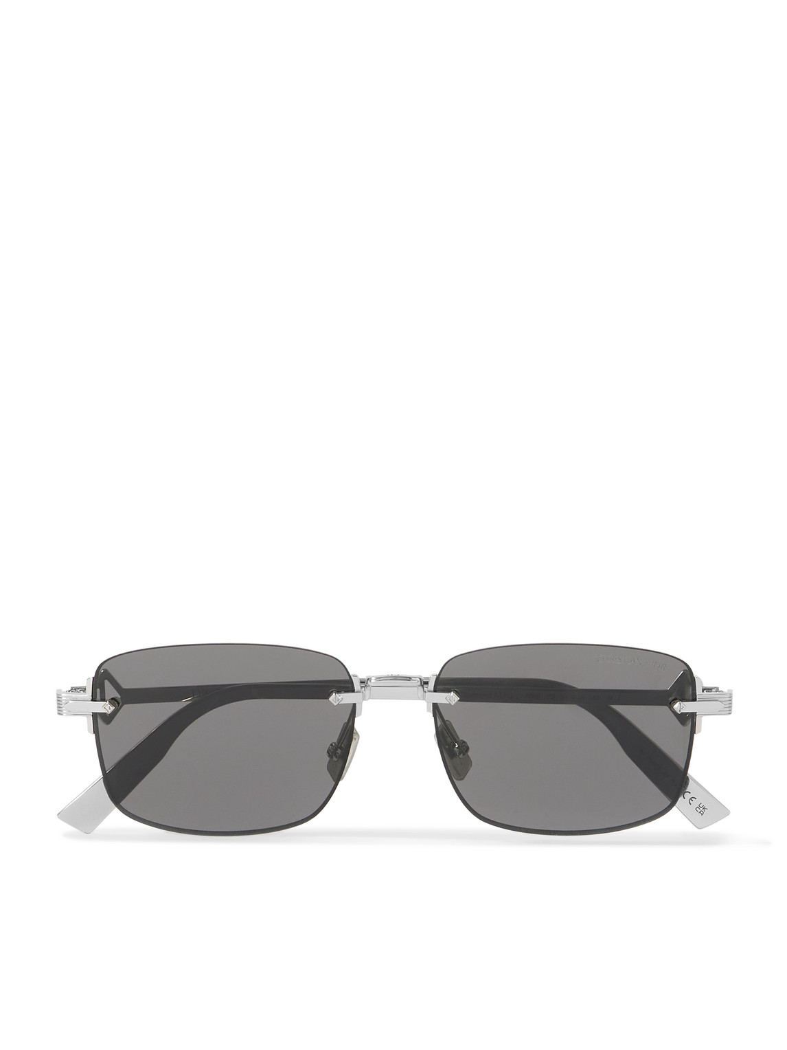 Dior Cd Diamond S11u Rectangular-frame Rimless Silver-tone Sunglasses