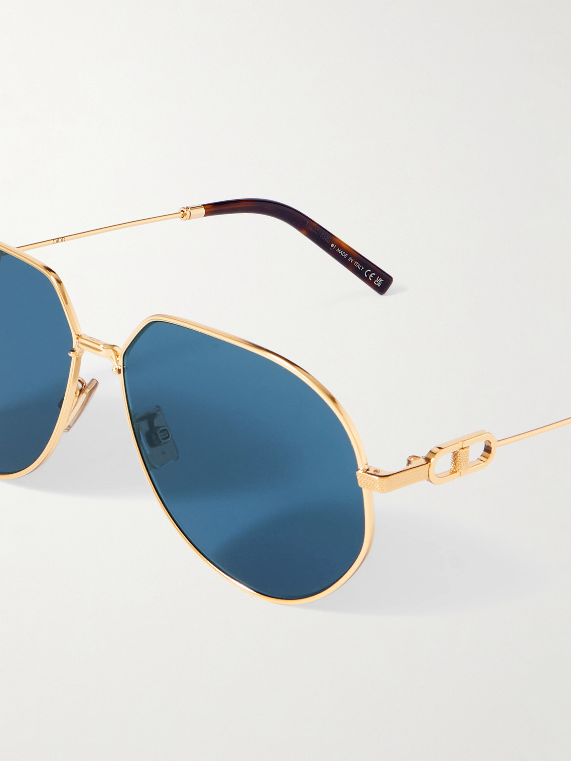 Dior Cd Link A1u Round-frame Gold-tone Sunglasses