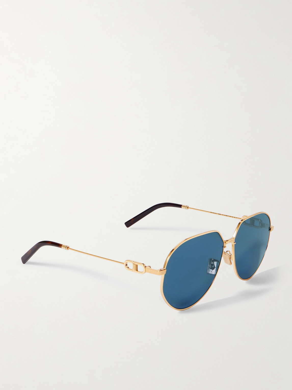 Dior Cd Link A1u Round-frame Gold-tone Sunglasses
