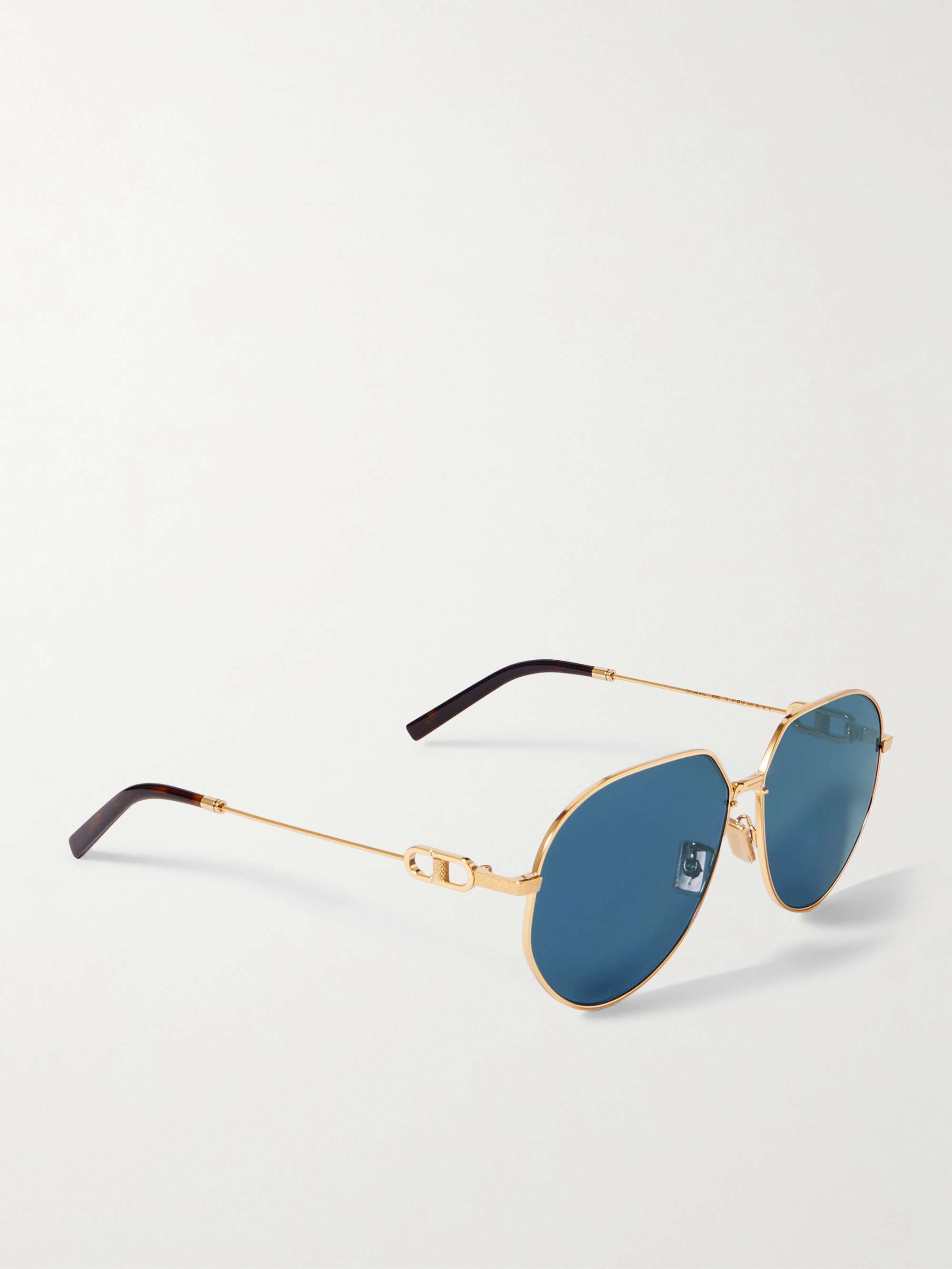 DIOR EYEWEAR CD Link A1U Round-Frame Silver-Tone Sunglasses