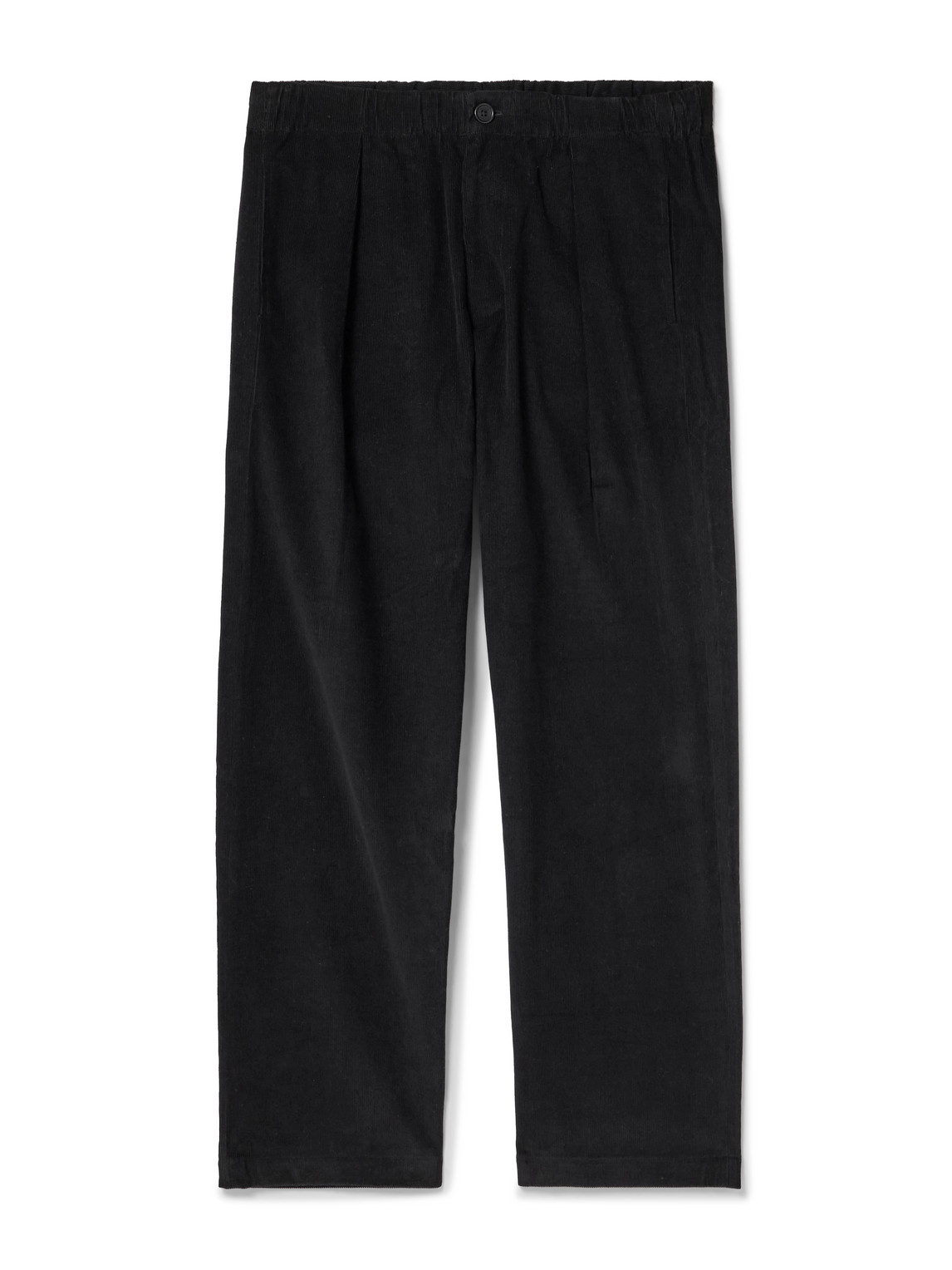 Kardo Taka Straight-leg Embroidered Cotton-corduroy Trousers In Black