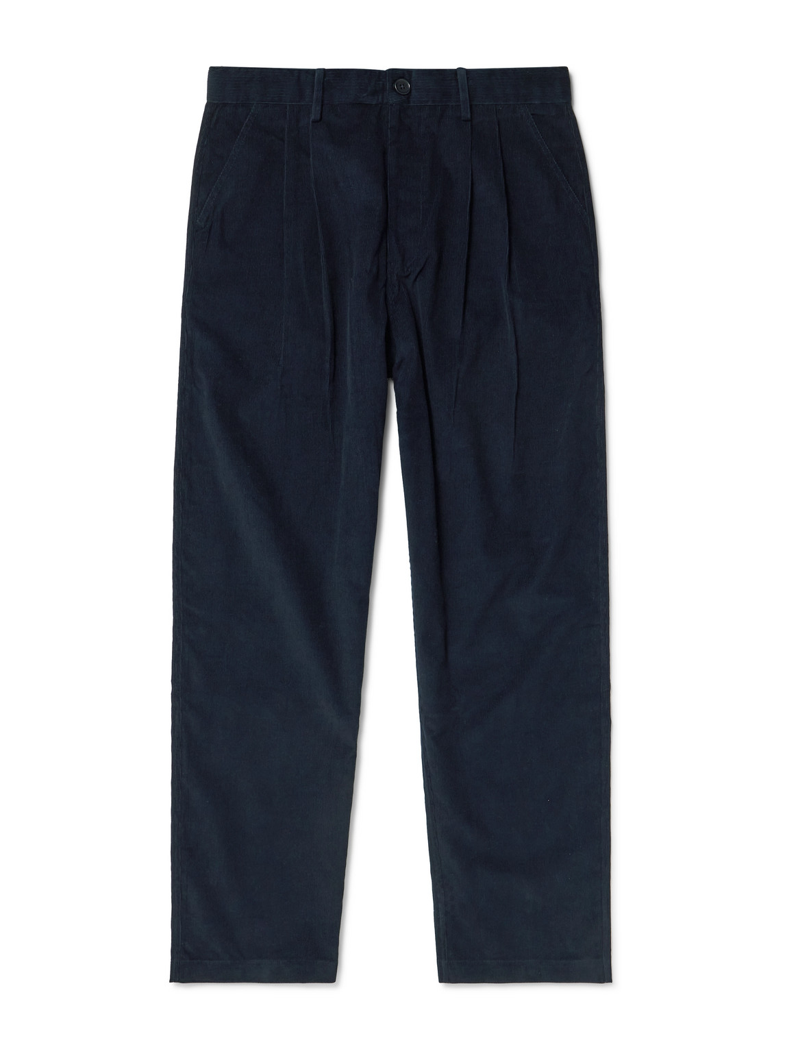Kardo Antonio Straight-leg Embroidered Cotton-corduroy Trousers In Blue