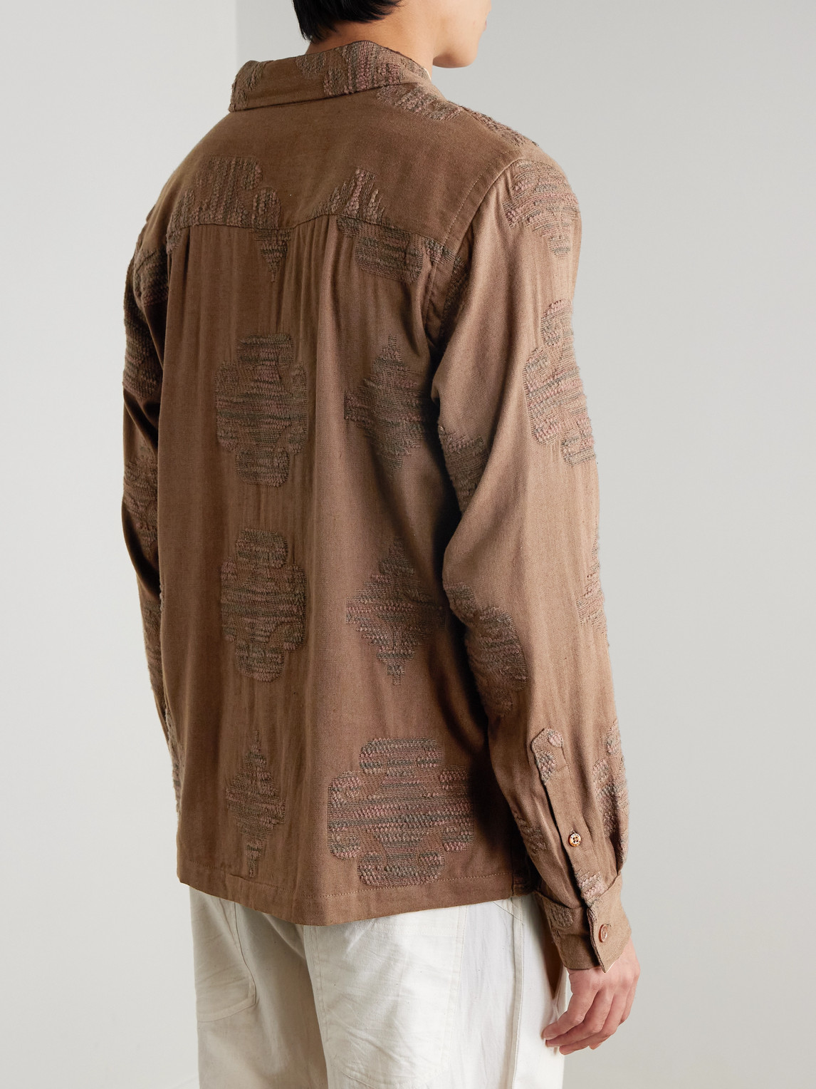  Kardo - Martin Cotton-jacquard Shirt - Men - Brown - M 