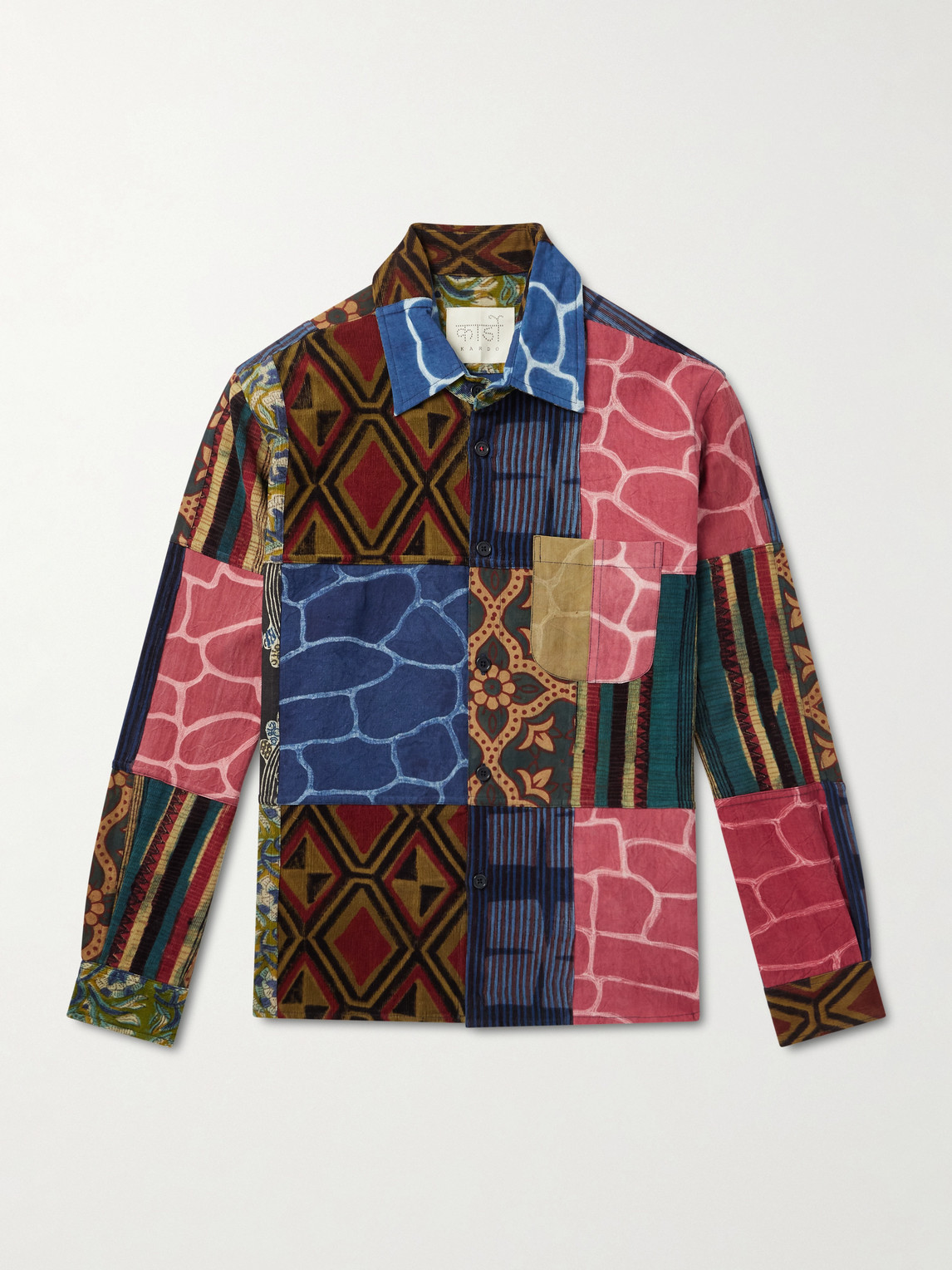 Kardo Luis Printed Patchwork Cotton Shirt - Men