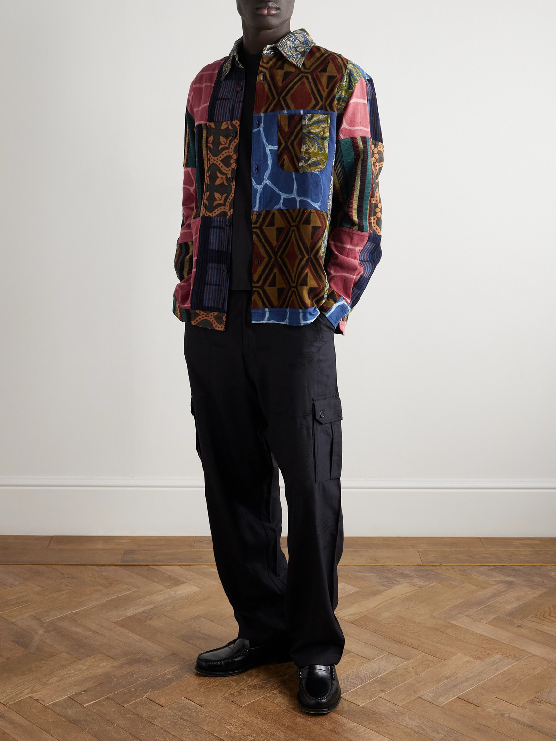 Kardo Luis Printed Patchwork Cotton Shirt In Multi