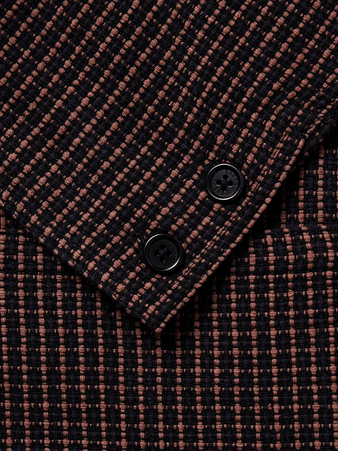 Kardo Somesh Checked Cotton Blazer In Brown