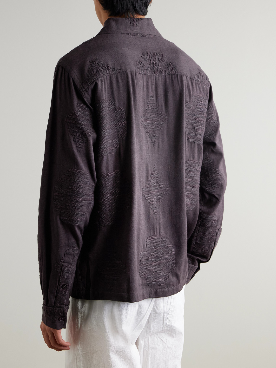  Kardo - Martin Cotton-jacquard Shirt - Men - Gray - S 