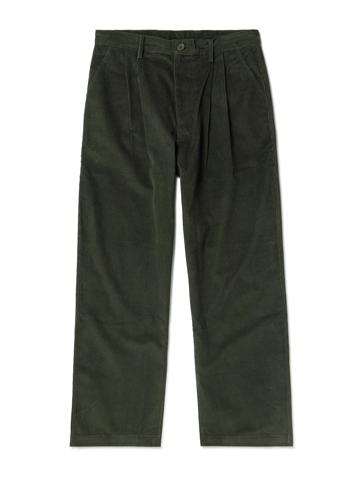 Kardo Antonio Straight-leg Embroidered Cotton-corduroy Trousers In Blue