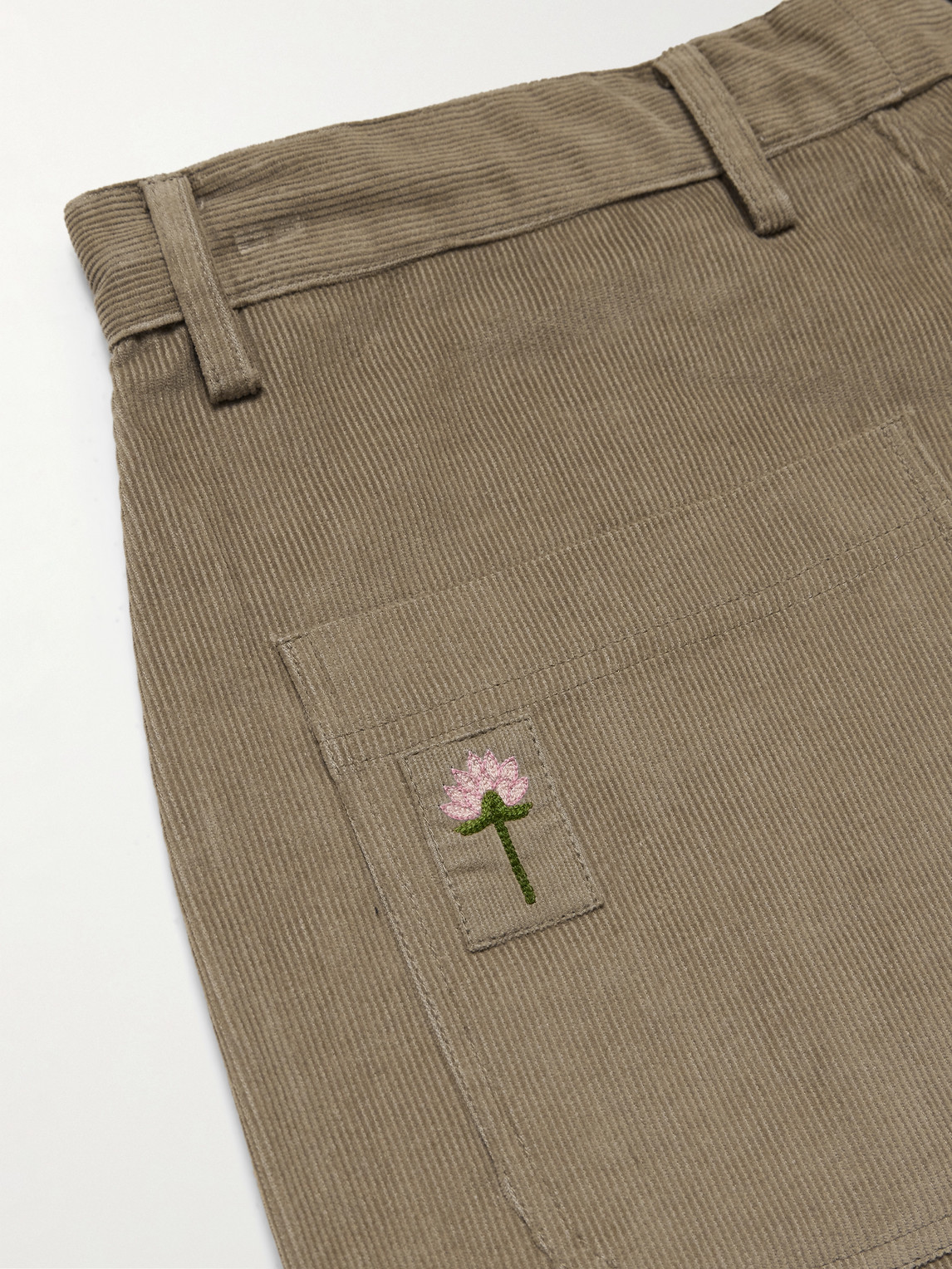 Kardo Antonio Straight-leg Cotton-corduroy Trousers In Brown