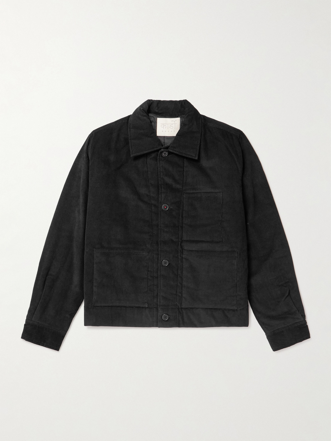 Kardo Bodhi Embroidered Cotton-corduroy Jacket In Black