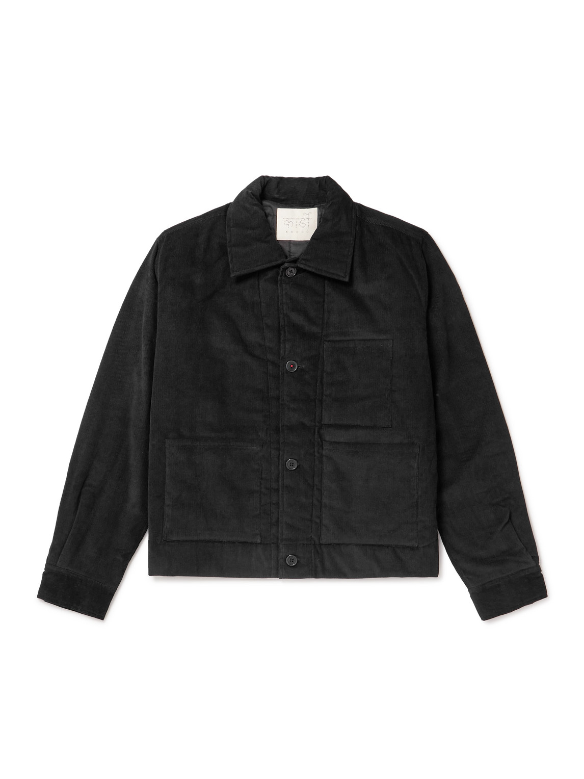 Kardo Bodhi Embroidered Cotton-corduroy Jacket In Black